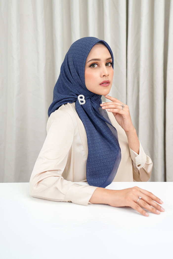 Bimu Voile Square - Medieval Blue