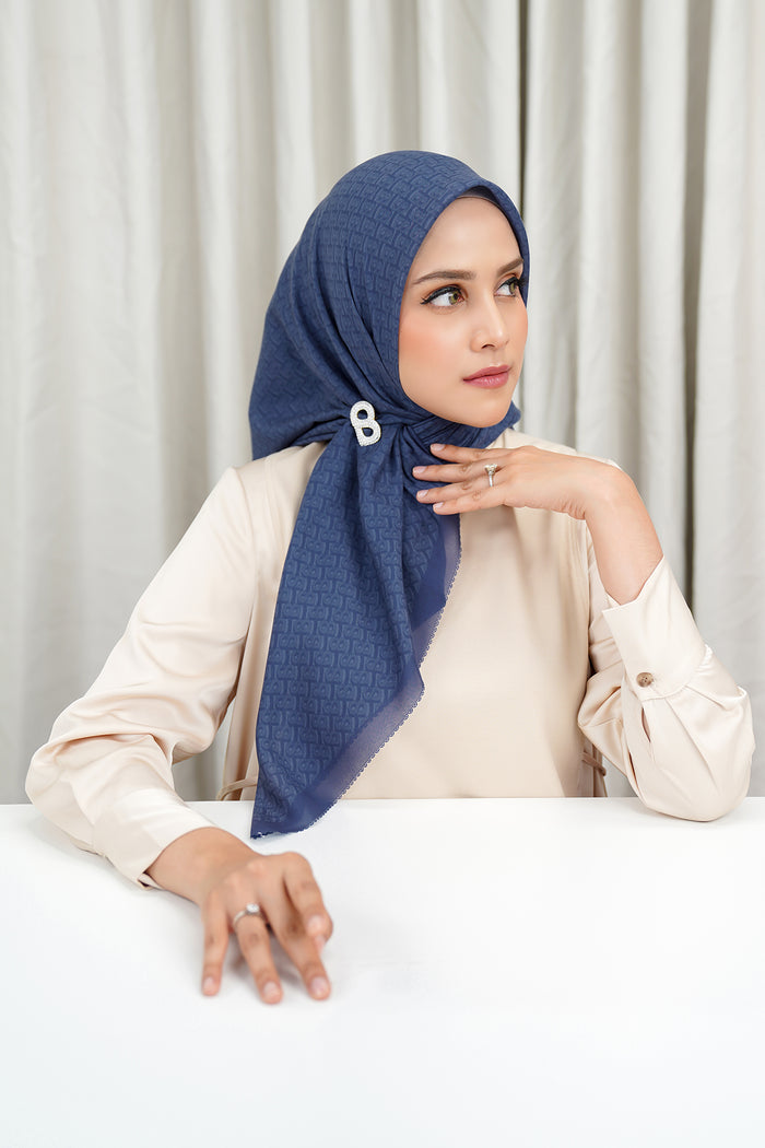 Bimu Voile Square - Medieval Blue