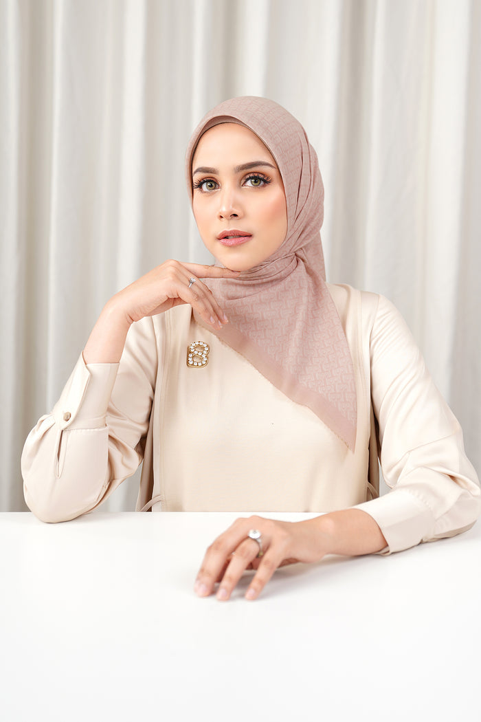 Bimu Voile Square - Minty Rose