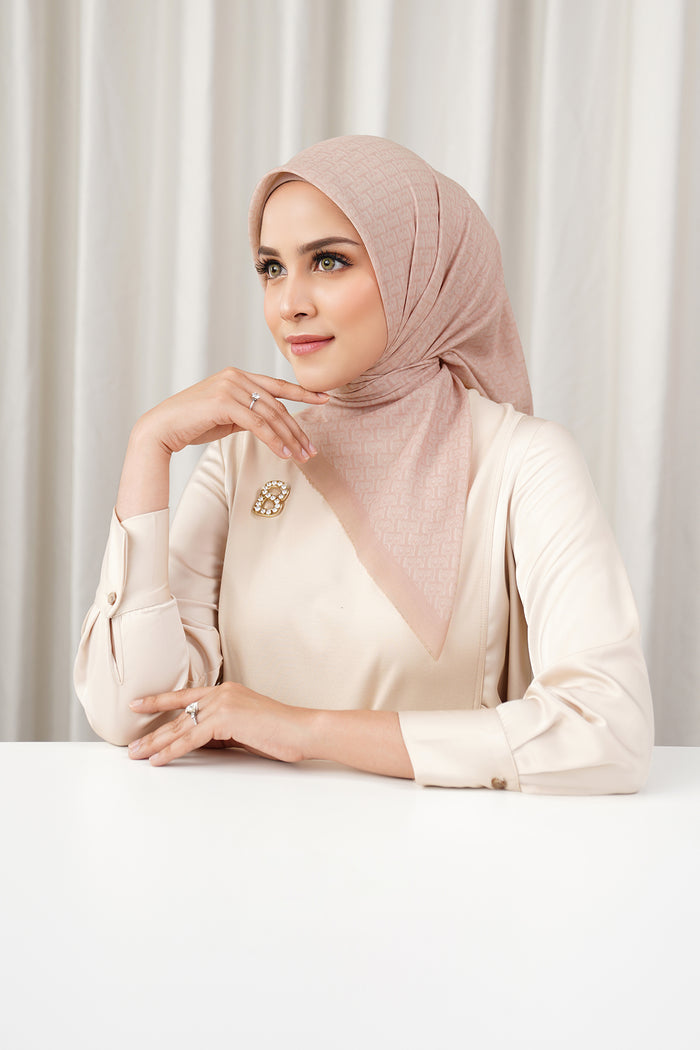 Bimu Voile Square - Minty Rose