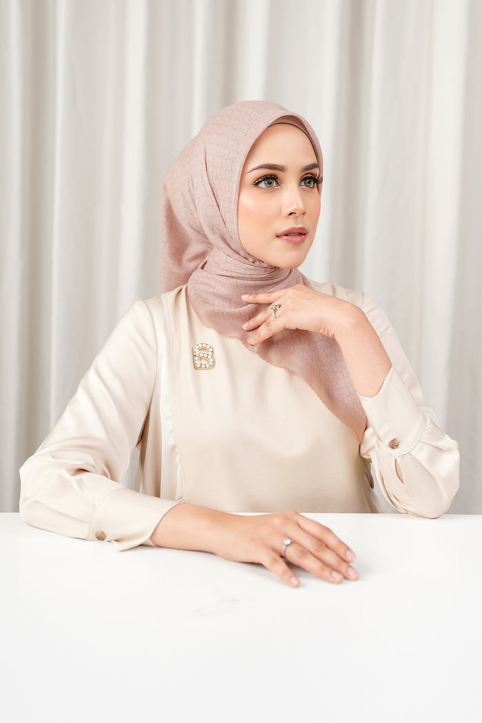 Bimu Voile Square - Minty Rose