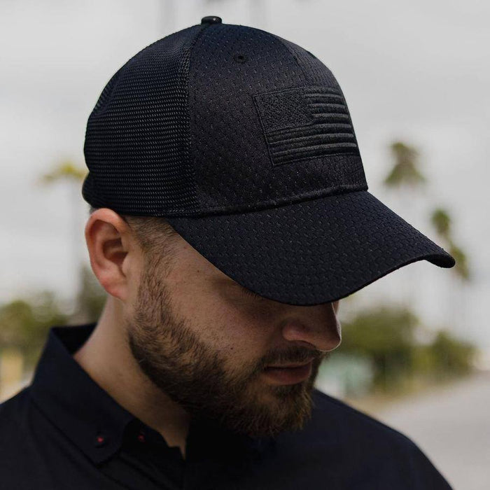 Blackout USA Flag Black Hat  | Grunt Style