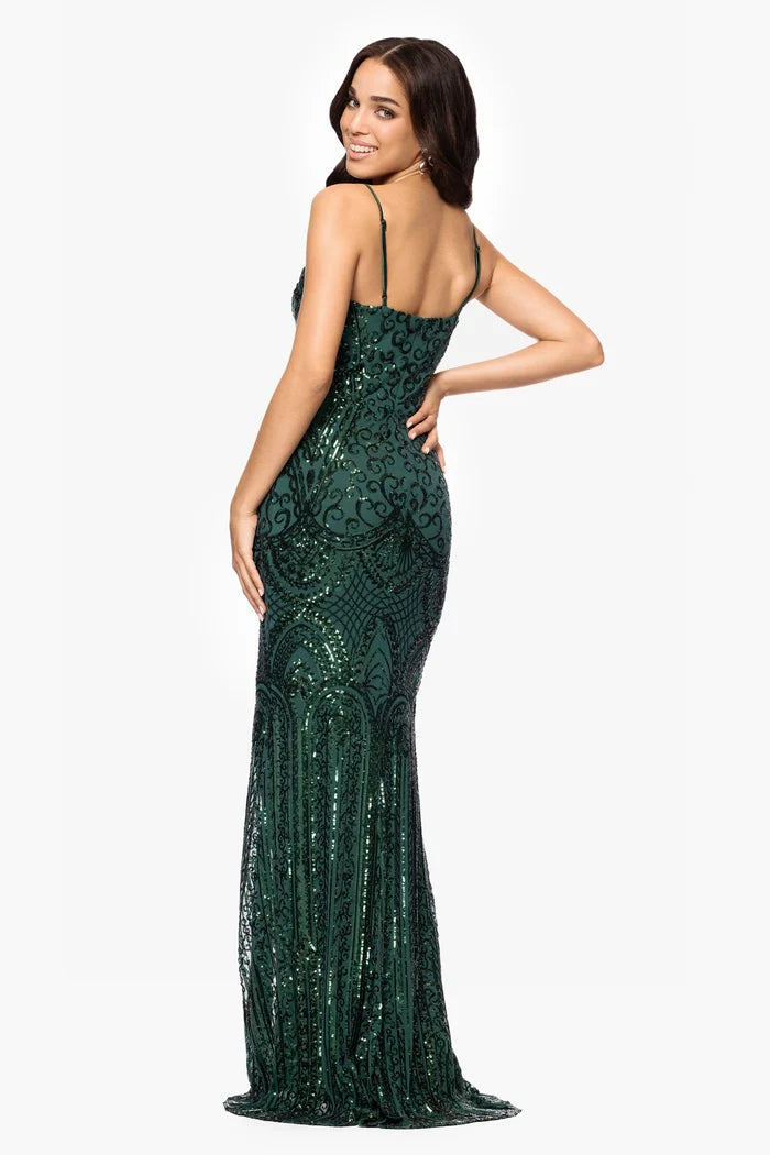 Blondie Nites "Carrie" Sequin Long Dress 5383BN