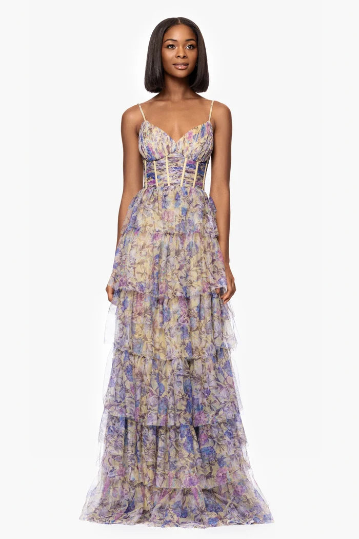 Blondie Nites "Chelsea" Ruffle Corset Dress 5500BN
