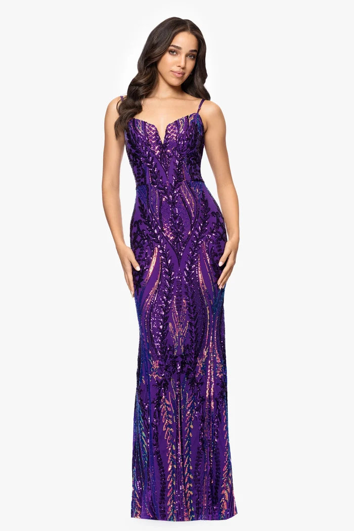 Blondie Nites "Christine" Sequin Dress 5358BN