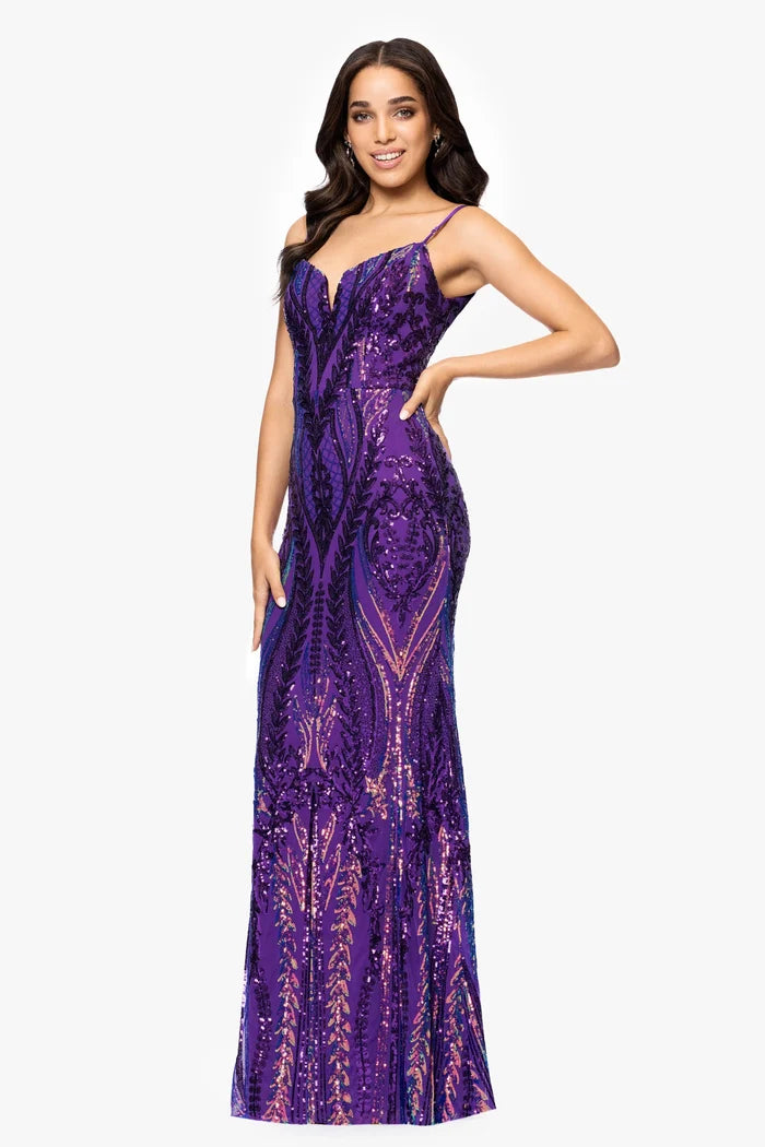Blondie Nites "Christine" Sequin Dress 5358BN