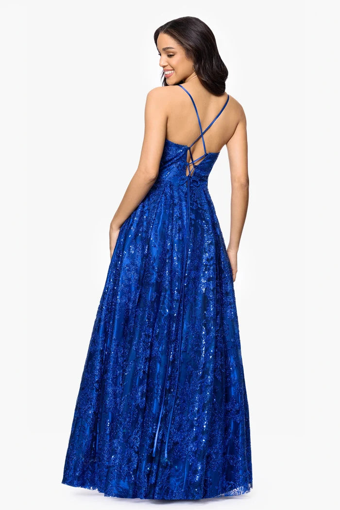 Blondie Nites "Kelly" Glitter Sweetheart Dress 5501BN