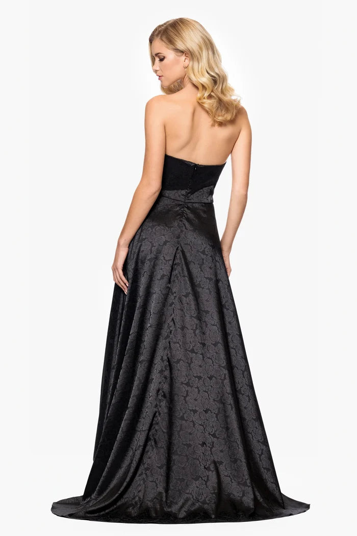 Blondie Nites "Raquel" Strapless Jacquard Dress 5301BN