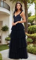Blondie Nites Tiered Ruffle Prom Dress 4819BN