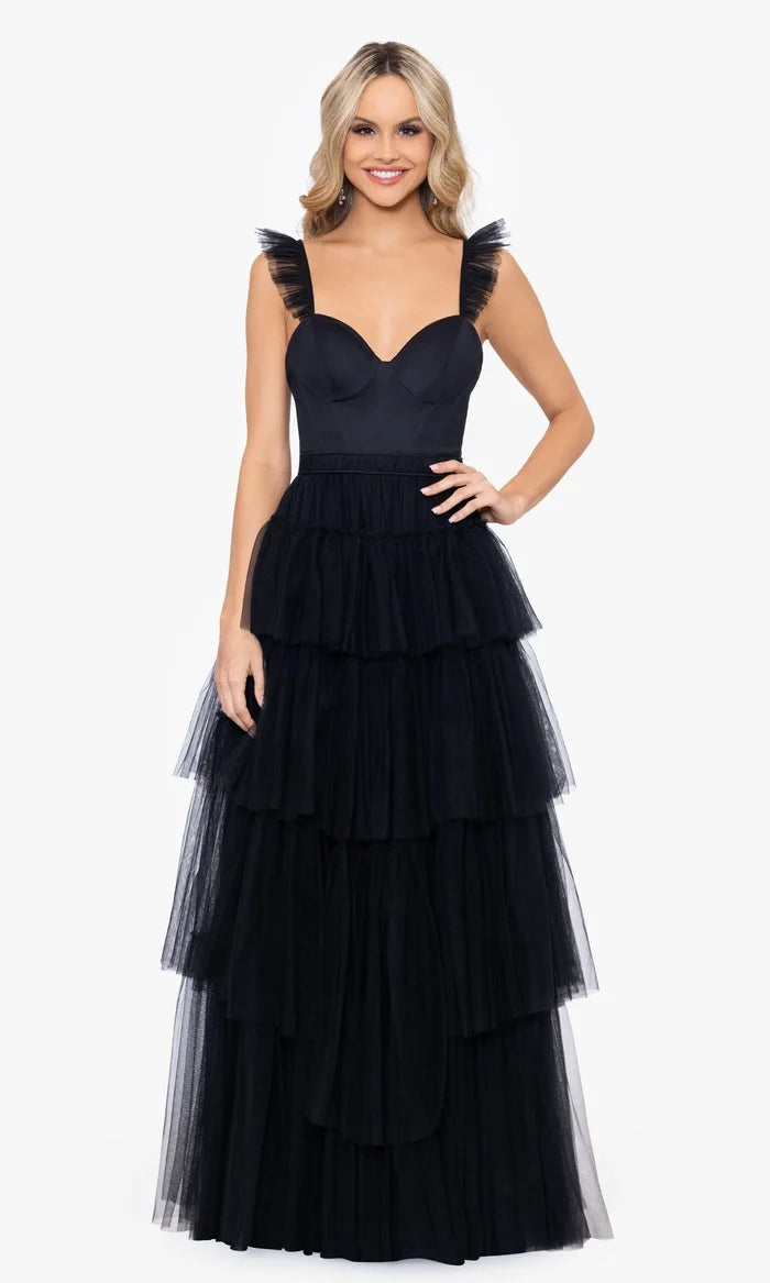 Blondie Nites Tiered Ruffle Prom Dress 4819BN