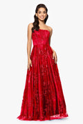 Blondie Nites "Tori" Strapless Glitter Dress 4792BN