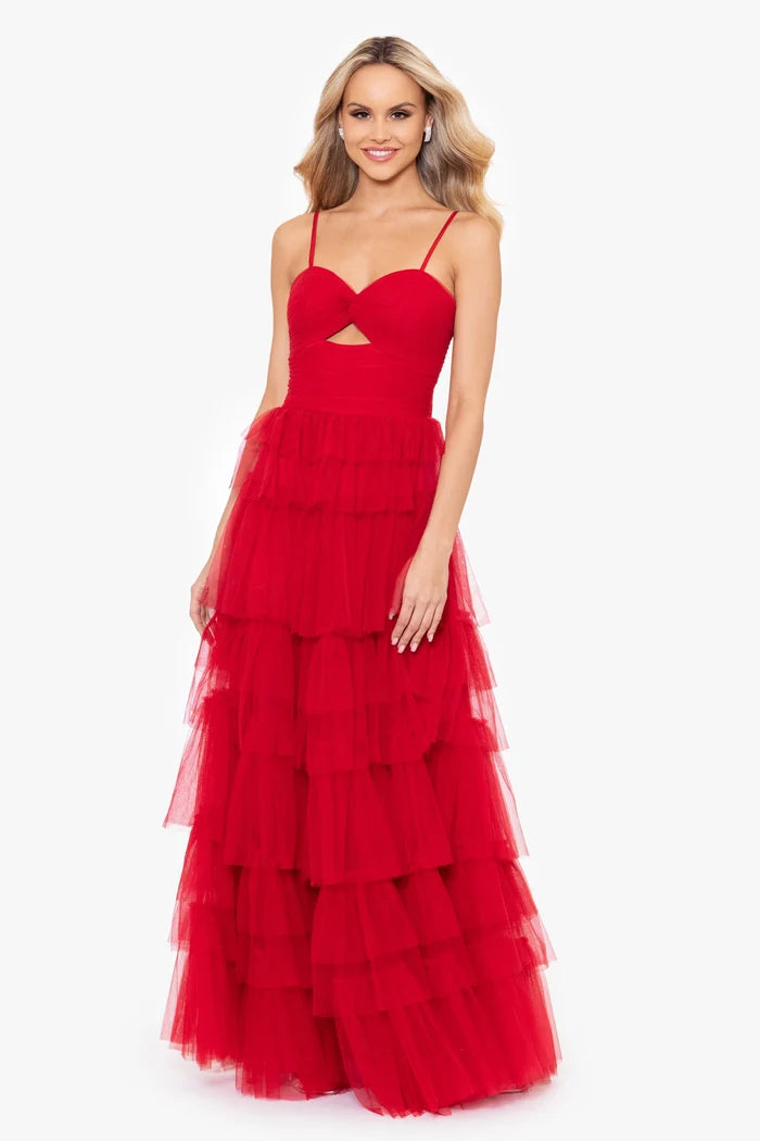Blondie Nites "Tyler" Mesh Tiered Dress 4637BN