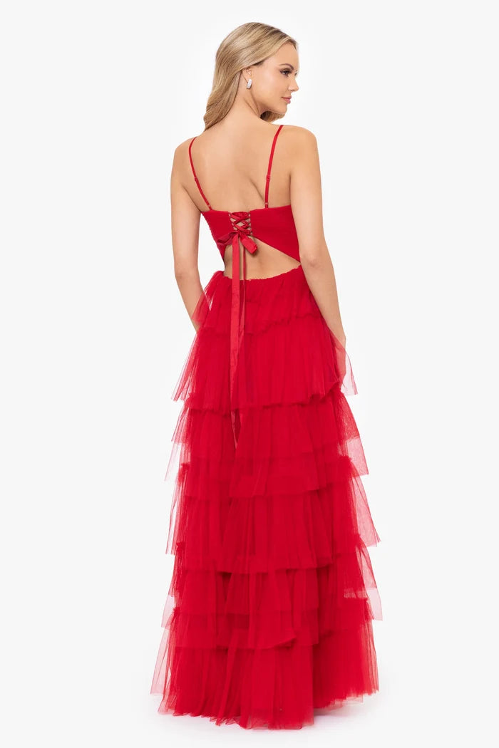 Blondie Nites "Tyler" Mesh Tiered Dress 4637BN