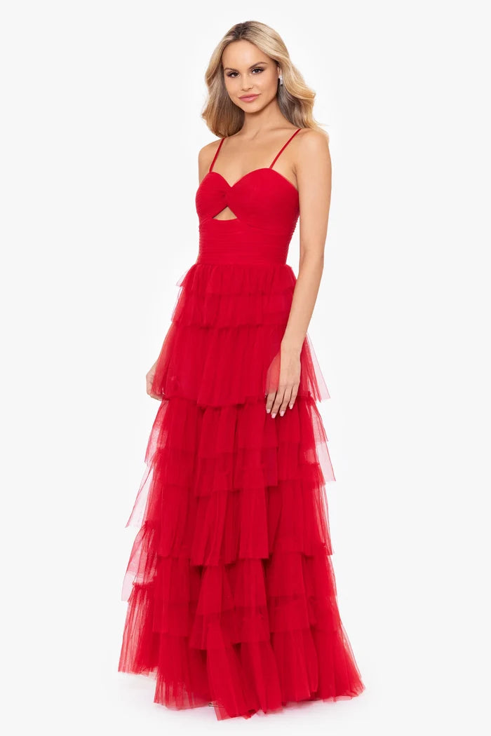 Blondie Nites "Tyler" Mesh Tiered Dress 4637BN