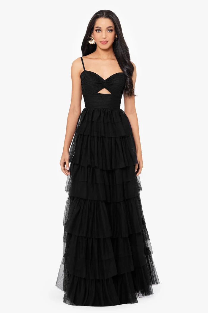 Blondie Nites "Tyler" Mesh Tiered Dress 4637BN