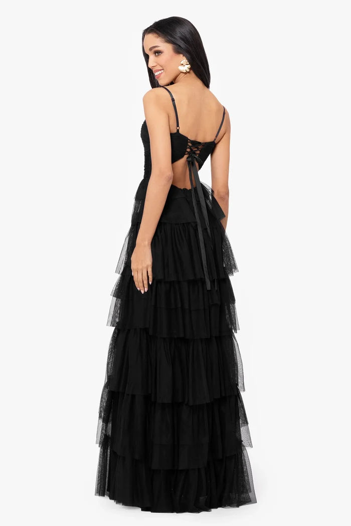 Blondie Nites "Tyler" Mesh Tiered Dress 4637BN