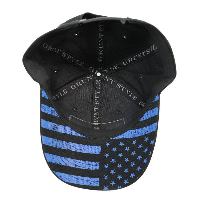 Blue Line Flag Hat with Flag | Grunt Style