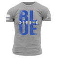 Grunt Style Blue Strong T-Shirt - Dark Heather Gray T-Shirt