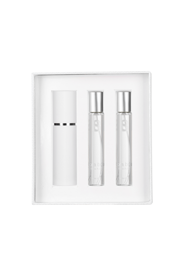 bora bora eau de parfum travel set by buttonscarves beauty set detail