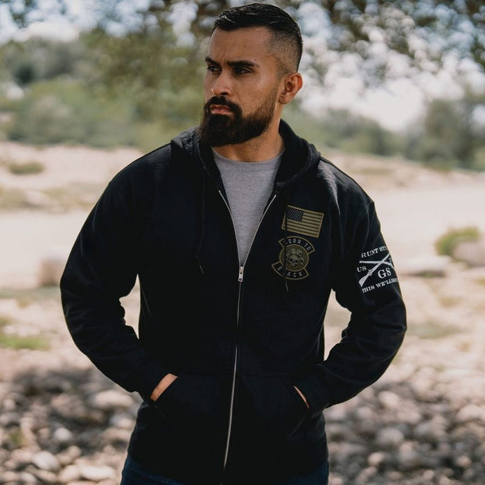 Born To Stack Full-Zip Hoodie - Black