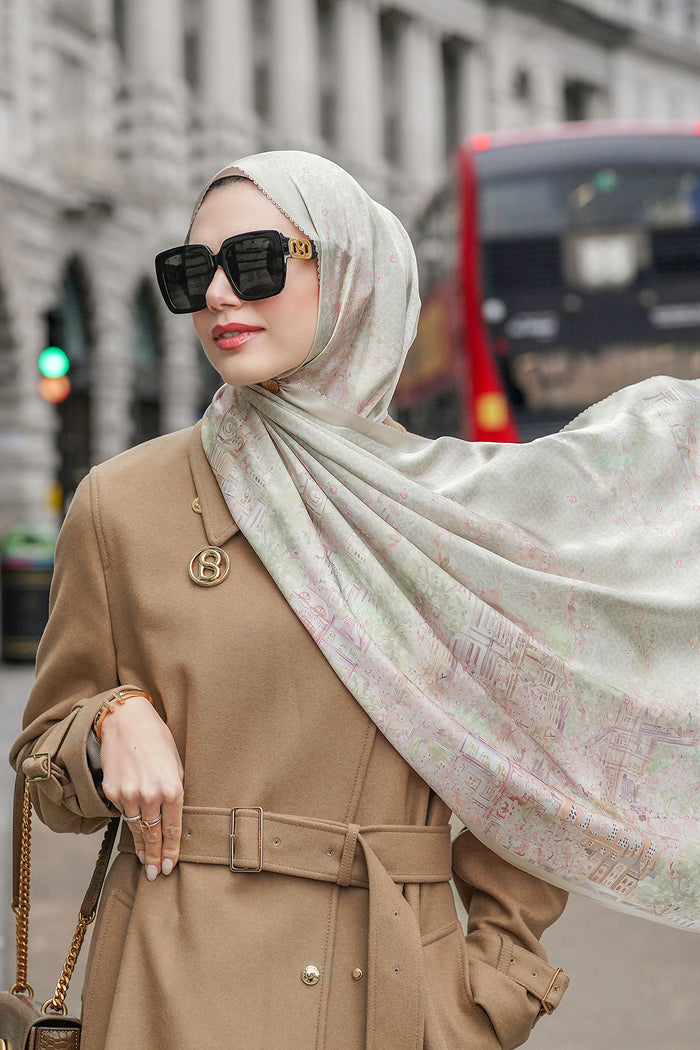 British 2 Satin Shawl - Palace