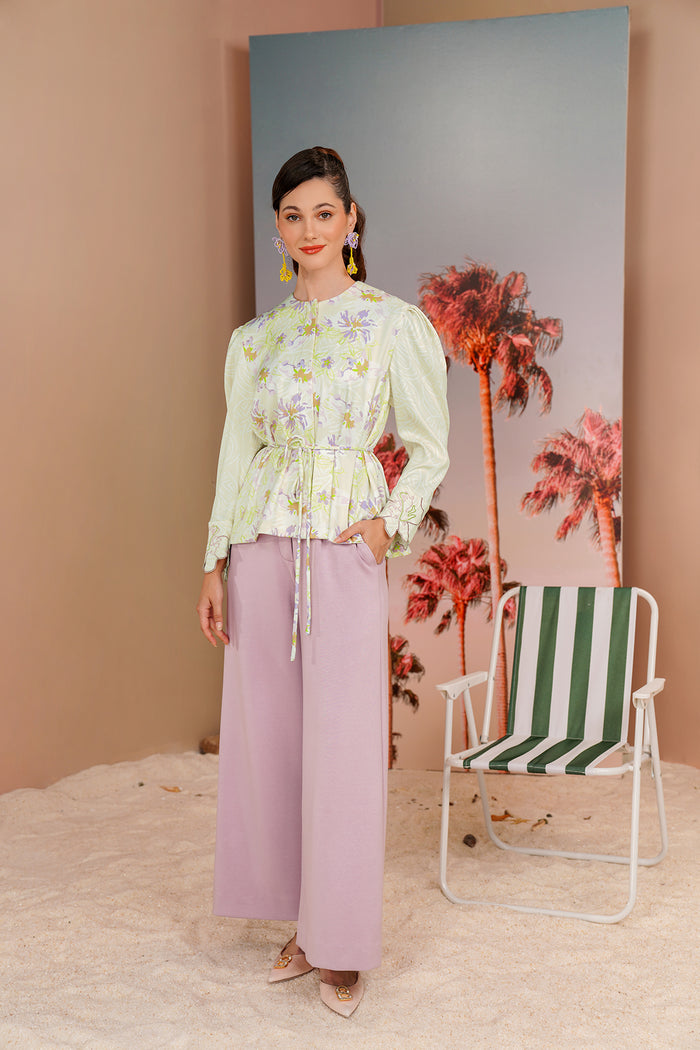 Buttonscarves X Jovian Paradiso Phoebe Blouse In Cannoli Cream