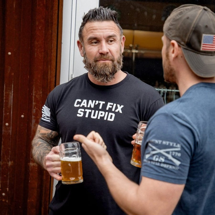 Grunt Style Can't Fix Stupid T-Shirt - Black T-Shirt