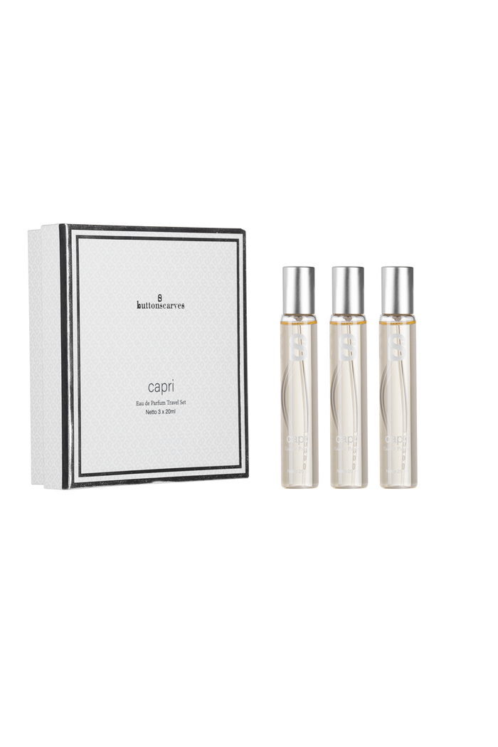 capri eau de parfum travel set by buttonscarves beauty