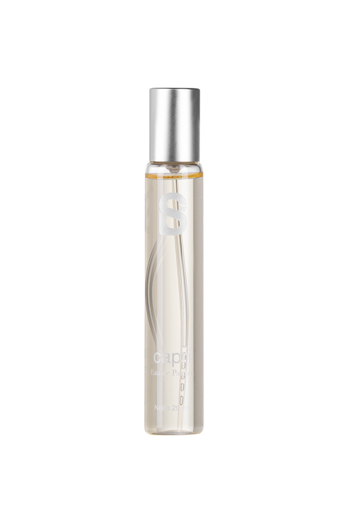 capri eau de parfum travel set by buttonscarves beauty bottle detail