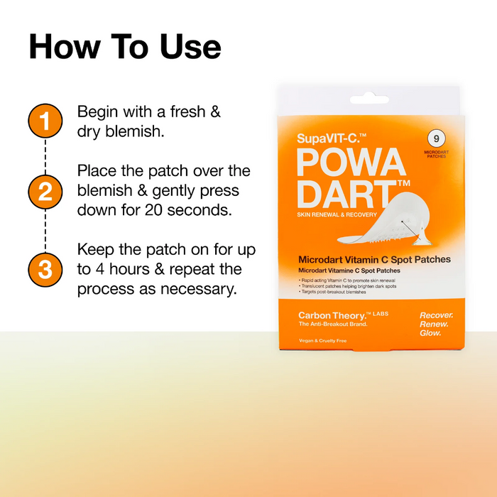 Carbon Theory SupaVIT-C Powa Dart Microdart Vitamin C Spot Patches x9