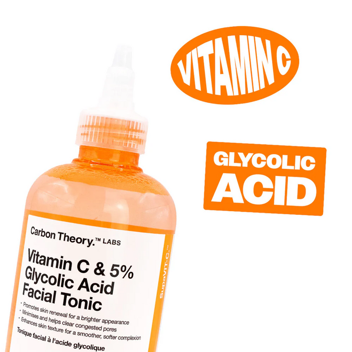 Carbon Theory SupaVIT-C Vitamin C & 5% Glycolic Acid Facial Toner 250ml