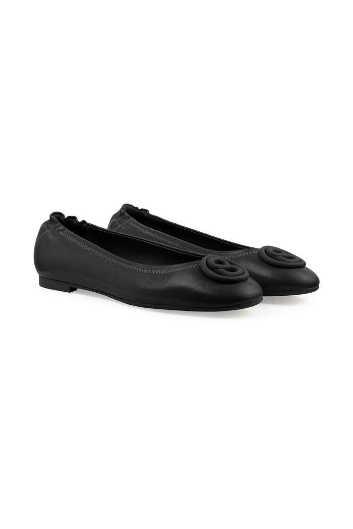 cera flat shoes in black by buttonscarves