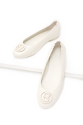 cera flat shoes in broken white by buttonscarves