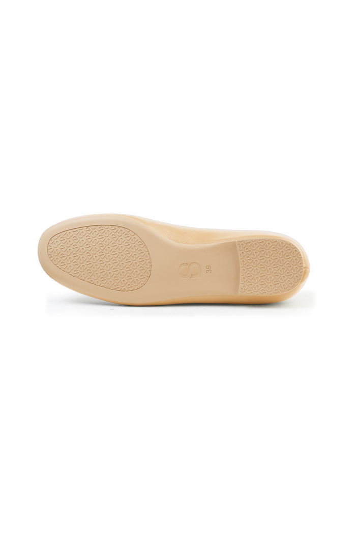 cera flat shoes in custard by buttonscarves back view