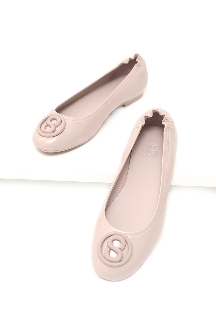 cera flat shoes in dusty pink by buttonscarves