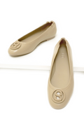 cera flat shoes in khaki by buttonscarves