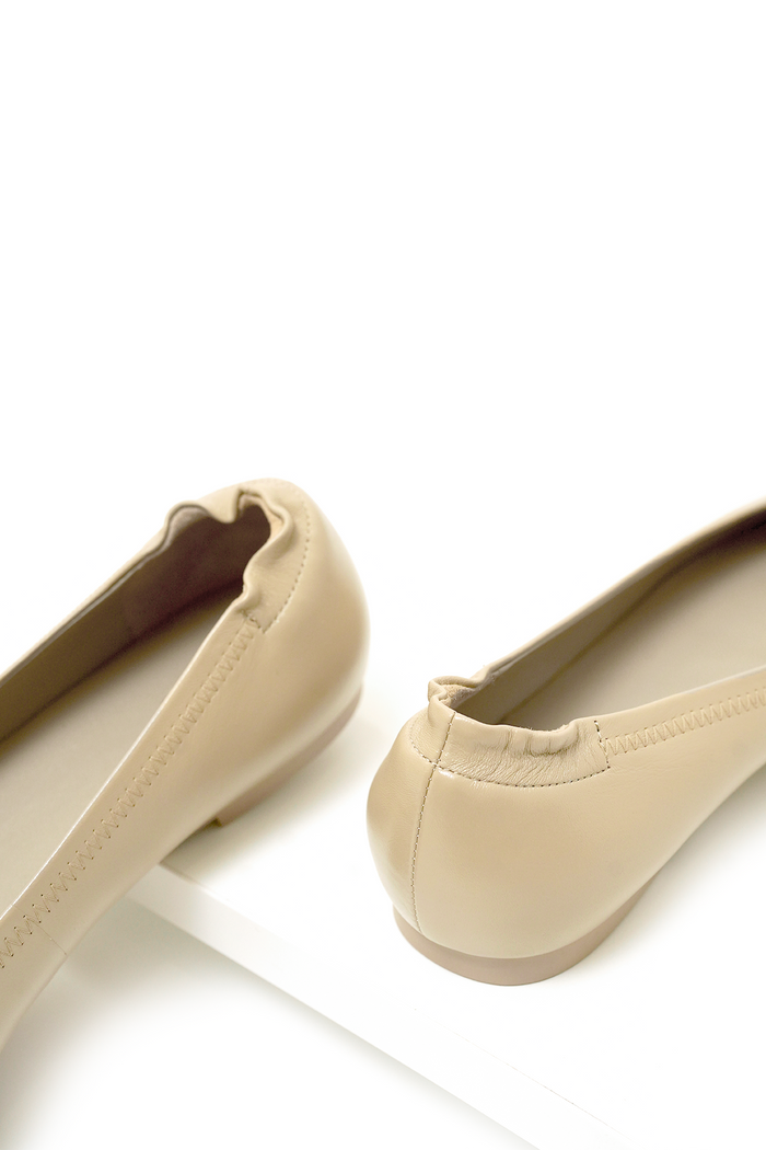 cera flat shoes in khaki by buttonscarves