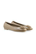 cera flat shoes in taupe by buttonscarves
