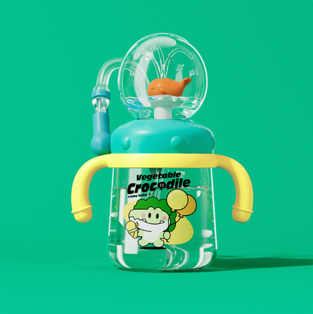 Whale Diving Cup Green 300ML