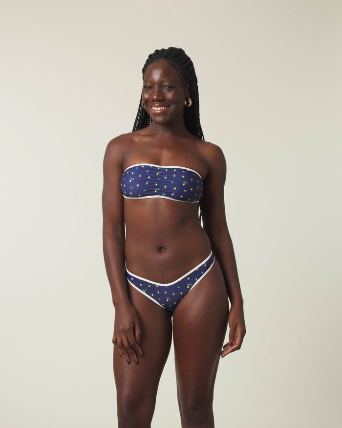 Citron Cinched Bandeau Set