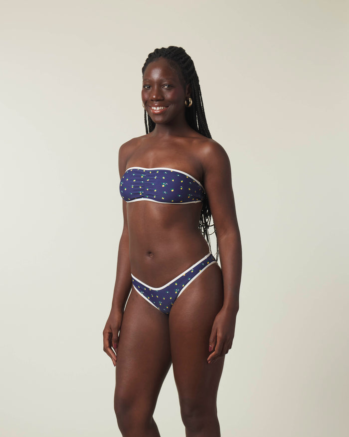 Citron Cinched Bandeau Set