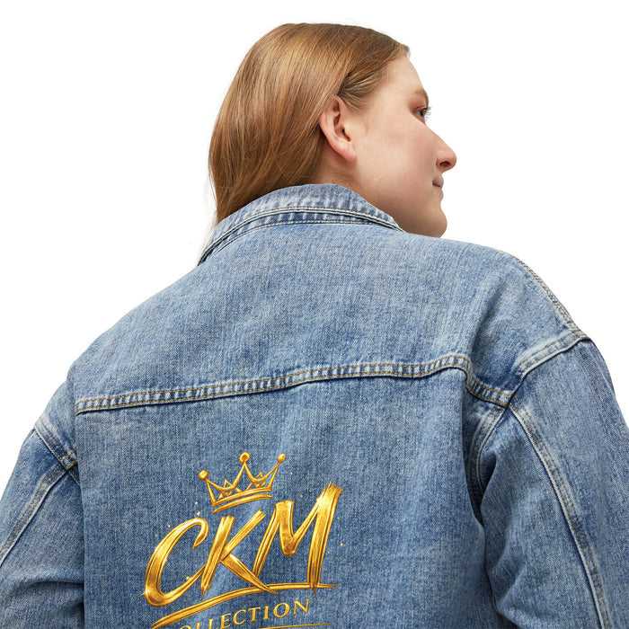 CKM Crown Back Logo Women Denim Jacket