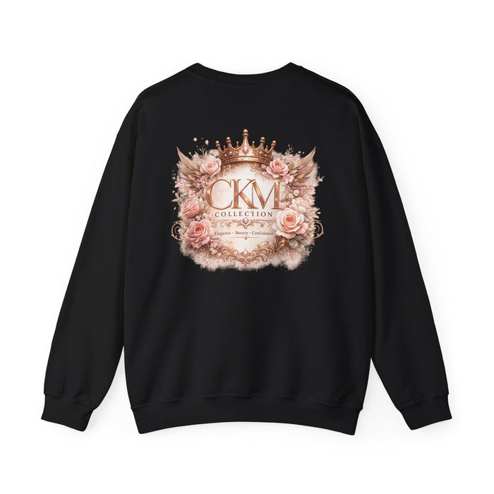 CKM Crown Crewneck Sweatshirt  — Floral Crown Roses Back Print