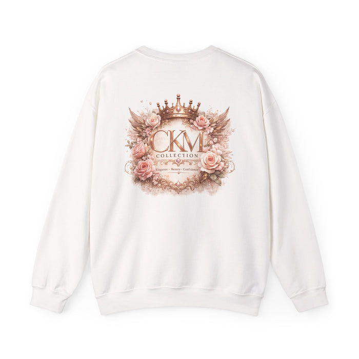 CKM Crown Crewneck Sweatshirt  — Floral Crown Roses Back Print
