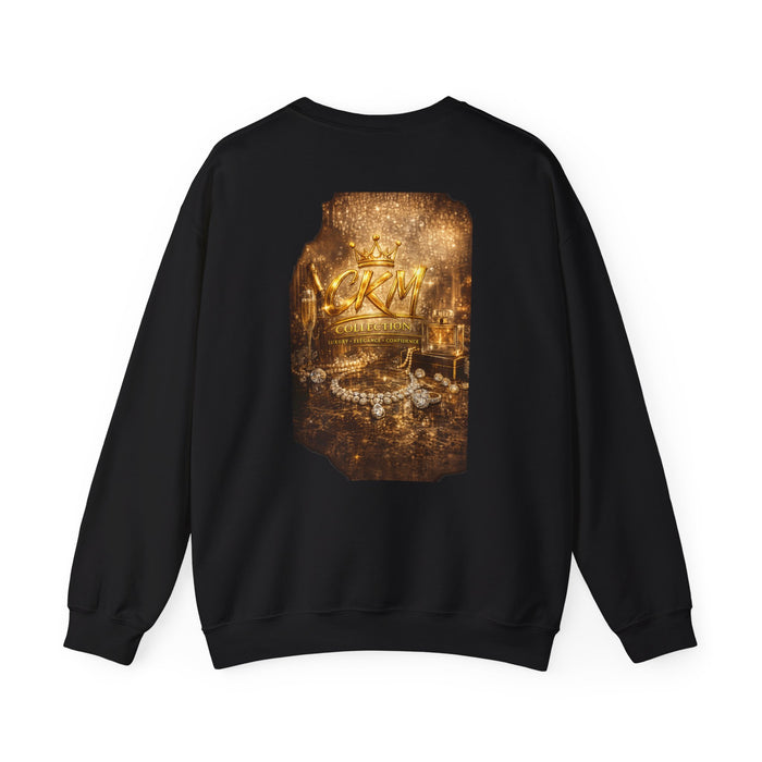 CKM Crown Crewneck Sweatshirt — Luxury Gold Jewelry Back Print