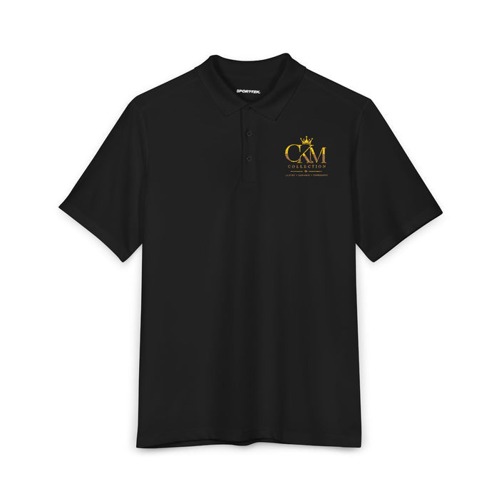 CKM Crown Embroidered Floral Logo Polo Shirt