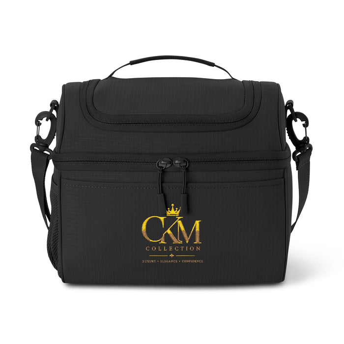 CKM Crown Embroidered Monogram Insulated Cooler Bag — with Shoulder Strap