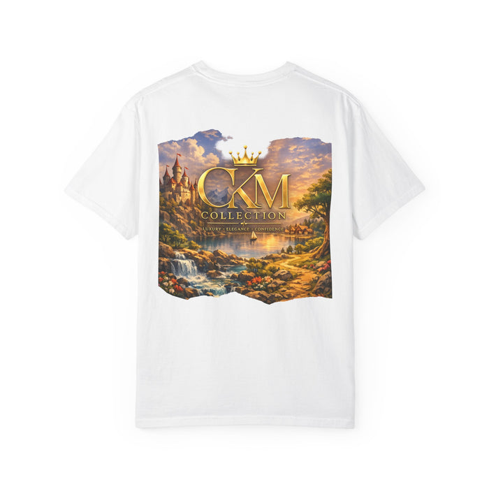 CKM Crown Graphic T‑Shirt — Castle Scenery Back Print