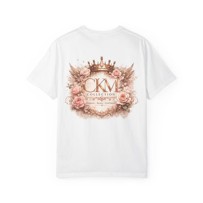 CKM Crown Graphic T‑Shirt — Floral Crown Roses Back Print
