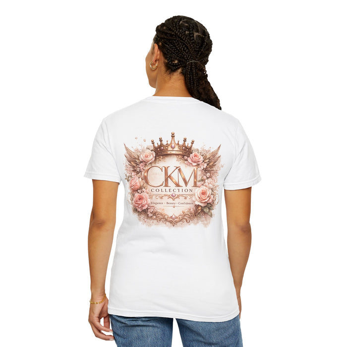 CKM Crown Graphic T‑Shirt — Floral Crown Roses Back Print